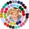 50pcs 2" Chiffon Flower Hair Bows Tiny Clips for Girls Fully Lined Non Slip Baby Clips Hair Accessories for Baby Girls Newborns Infants Toddlers 25 Colors in Pairs